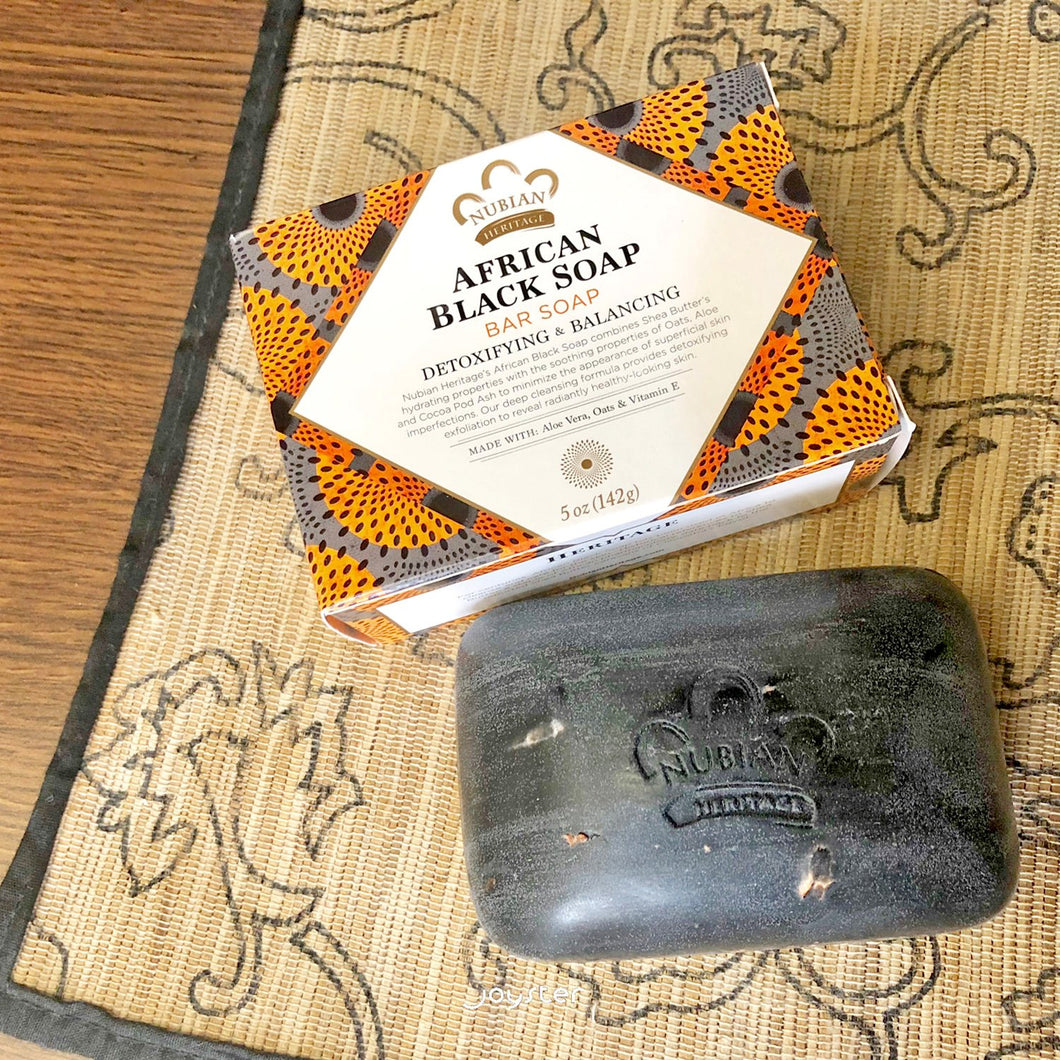 Nubian Heritage 非洲黑皂 ·  Nubian Heritage African Black Soap Bar Soap (142g) - Joyster
